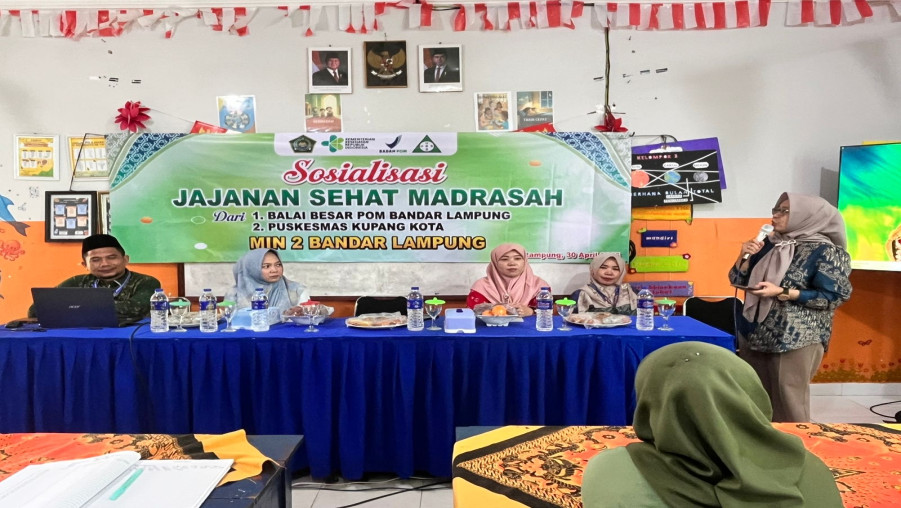 MIN 2 Bandar Lampung Rangkul BBPOM, Puskesmas Kupang Kota, Tim UKS, dan Penjual Kantin Wujudkan Madrasah Sehat
