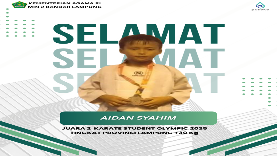 Aidan Syahim Raih Juara 2 Karate di Ajang Karate Student Olympic 2025