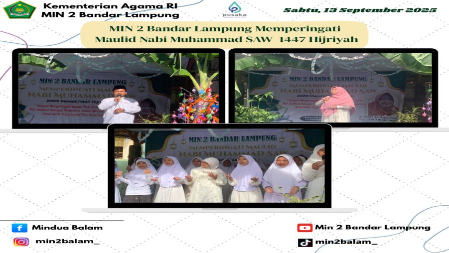 Siswa Siswi MIN 2 Bandar Lampung Belajar Sedekah dan Akhlak Mulia di Maulid Nabi Dipandu Ustadzah Siti Azkia, M.Pd.I