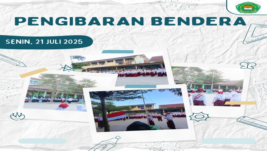 Upacara Pengibaran Bendera di Lapangan MIN 2 Bandar Lampung